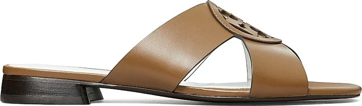 Women's Leather Criss Cross Sandals - Almond Oats - Size 10