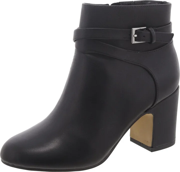 Womens Leather Cushioned Footbed Ankle Boots
