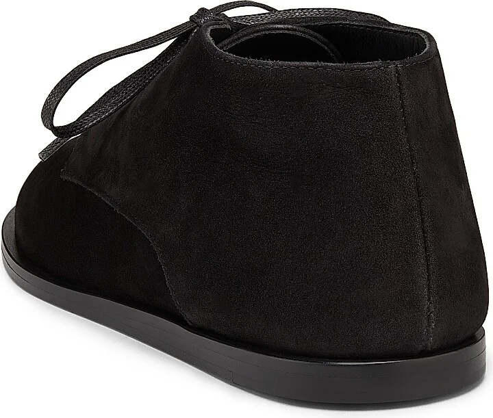 Women's Leather Derby-Style Flats - Black - Size 6.5 - Image 3