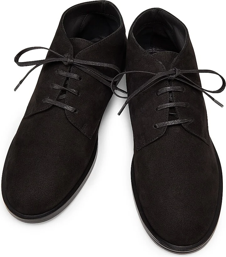 Women's Leather Derby-Style Flats - Black - Size 6.5 - Image 4