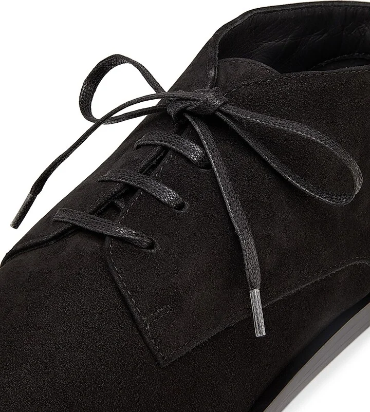 Women's Leather Derby-Style Flats - Black - Size 6.5 - Image 5