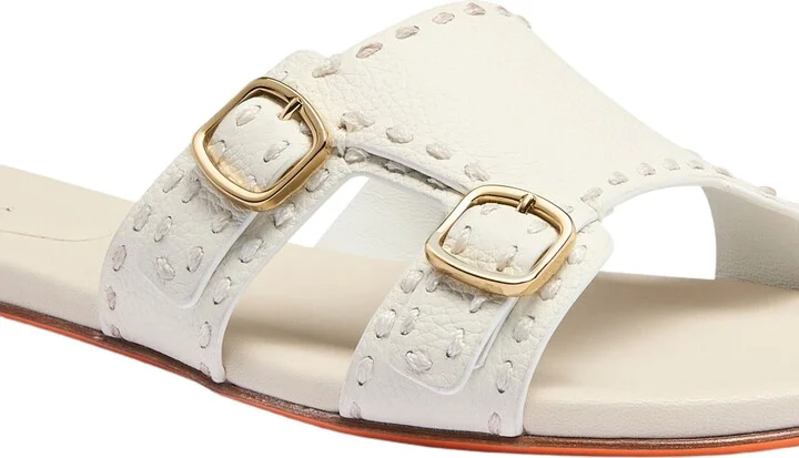 Women's leather double-buckle Didi slide sandal - Image 5