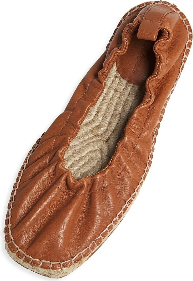 Women's Leather Espadrilles - Miele - Size 5 - Image 4