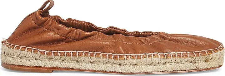 Women's Leather Espadrilles - Miele - Size 5