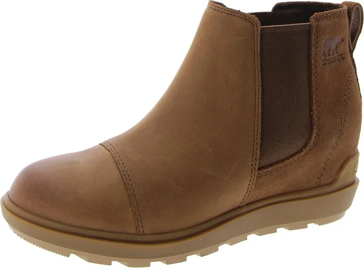 Womens Leather Flat Ankle Boots