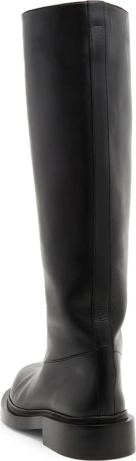 Women's Leather Knee-High Boots - Black - Size 6 - Image 3