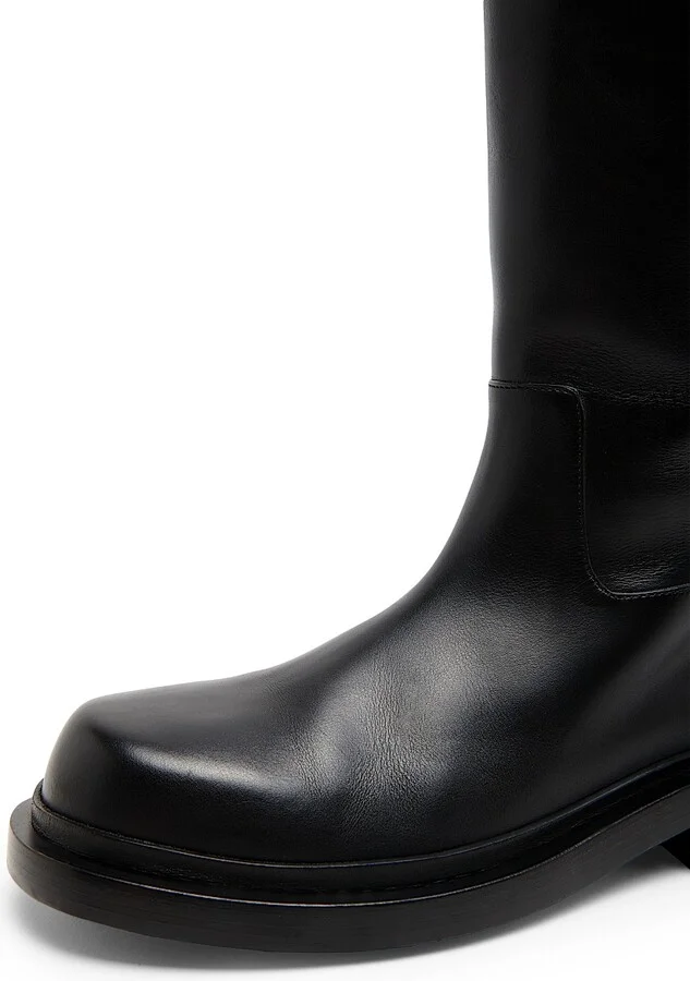 Women's Leather Knee-High Boots - Black - Size 6 - Image 5