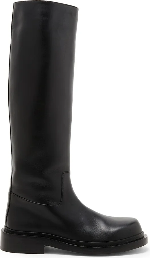 Women's Leather Knee-High Boots - Black - Size 6