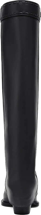 Women's Leather Knee-High Boots - Nero - Size 5 - Image 4
