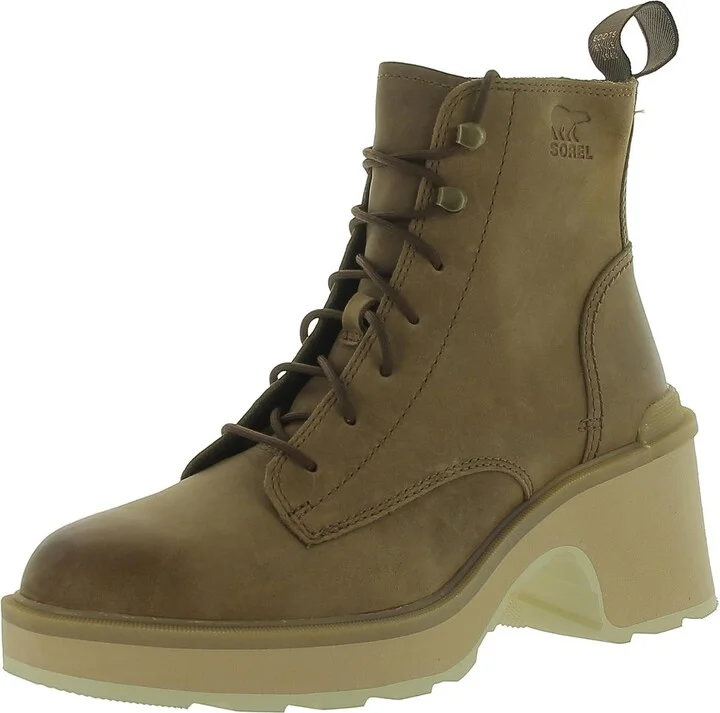 Womens Leather Lace Up Ankle Boots