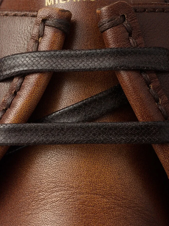 Women's Leather Lace-Up Shoes - Brown - Size 4.5 - Image 5