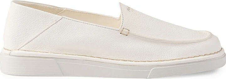 Women's Leather Loafers - Beige Khaki - Size 7