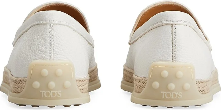 Women's Leather Loafers - Bianco Calce - Size 5.5 - Image 3