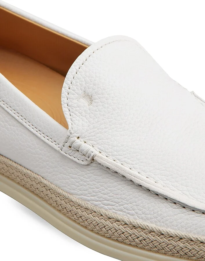Women's Leather Loafers - Bianco Calce - Size 5.5 - Image 5