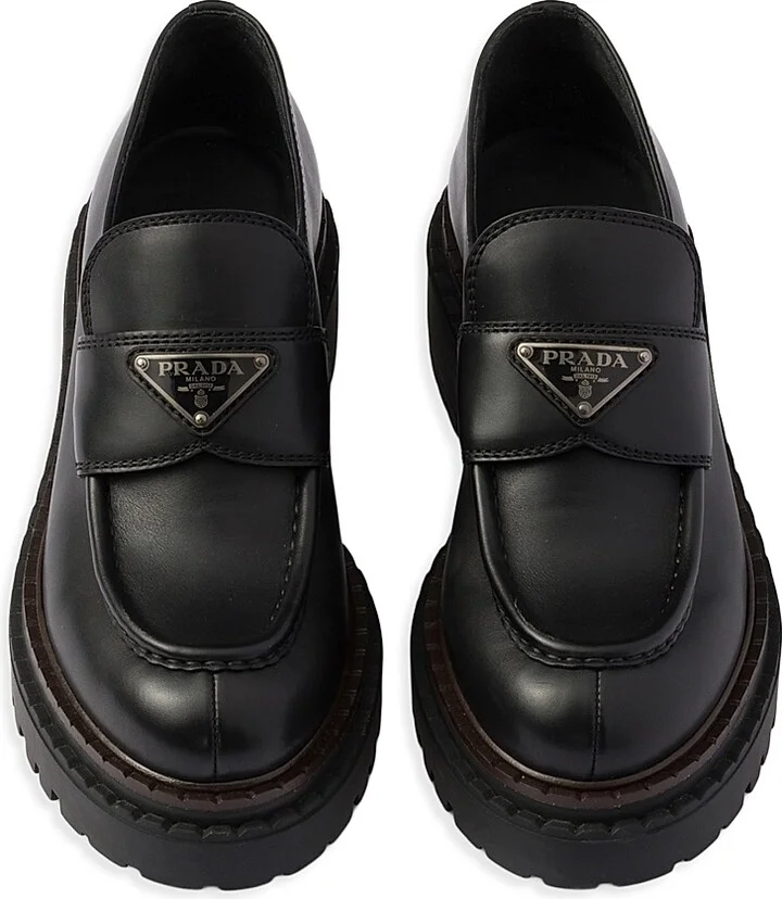 Women's Leather Loafers - Black - Size 5 - Image 3