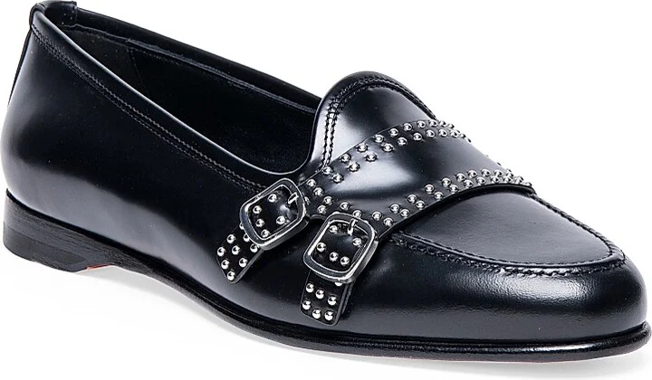 Women's Leather Loafers - Black - Size 6.5 - Image 2