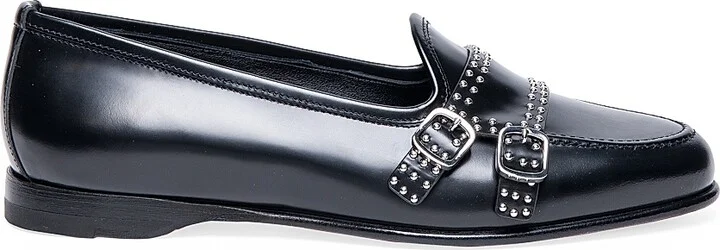 Women's Leather Loafers - Black - Size 6.5