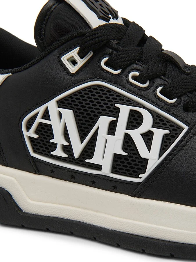 Women's Leather Logo Platform Sneakers - Black - Size 11 - Image 5