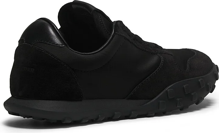 Women's Leather Low-Top Sneakers - Black - Size 7 - Image 3