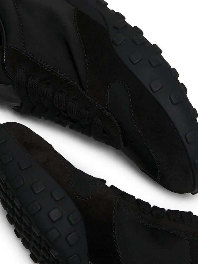 Women's Leather Low-Top Sneakers - Black - Size 7 - Image 5