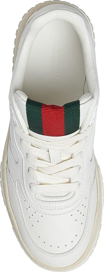 Women's Leather Low-Top Sneakers - Great White - Size 6 - Image 4