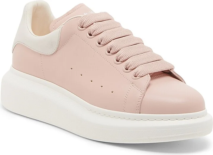 Women's Leather Low-Top Sneakers - Petal Off White - Size 5 - Image 2