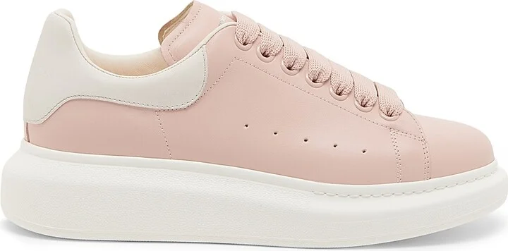 Women's Leather Low-Top Sneakers - Petal Off White - Size 5