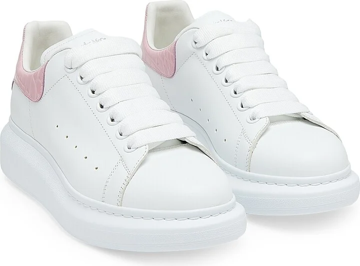 Women's Leather Low-Top Sneakers - White Patchouli - Size 5 - Image 2