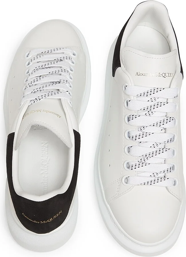 Women's Leather Low-Top Sneakers - White Patchouli - Size 5 - Image 7