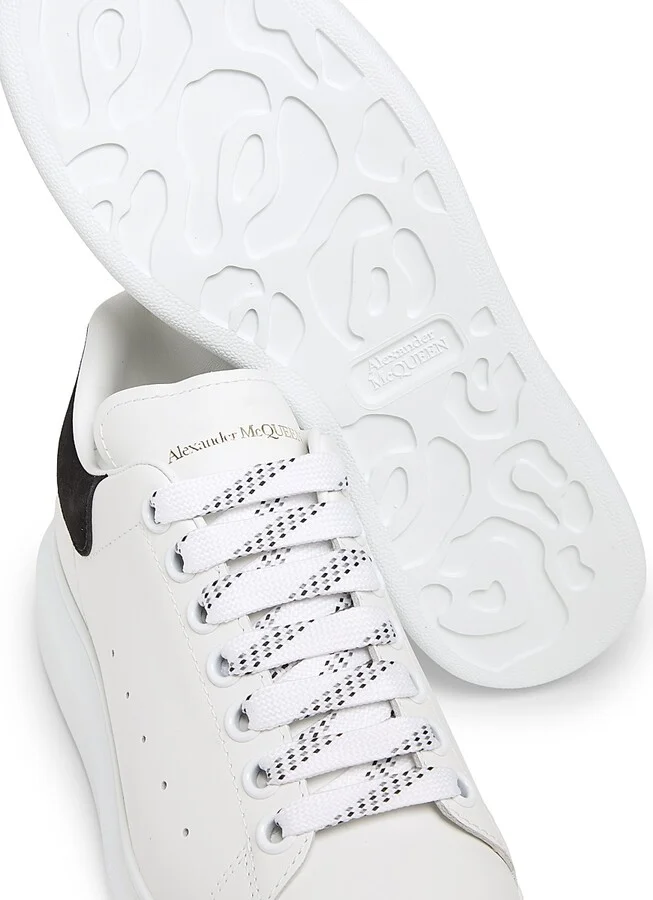 Women's Leather Low-Top Sneakers - White Patchouli - Size 5 - Image 9