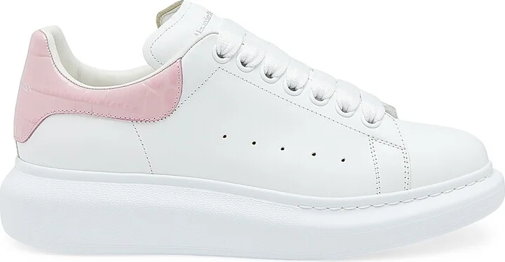 Women's Leather Low-Top Sneakers - White Patchouli - Size 5