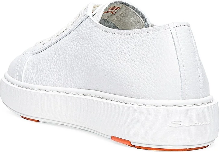 Women's Leather Low-Top Sneakers - White - Size 6 - Image 3