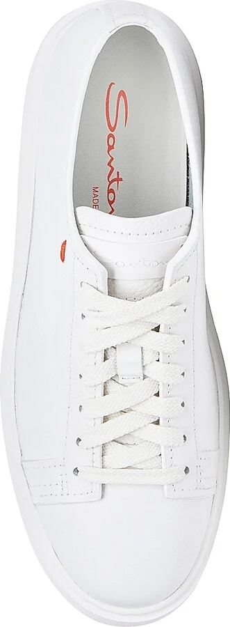 Women's Leather Low-Top Sneakers - White - Size 6 - Image 5