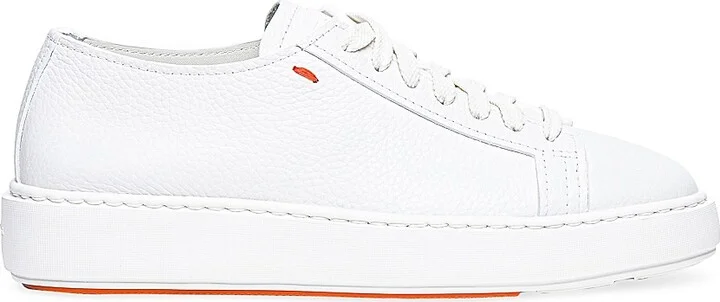 Women's Leather Low-Top Sneakers - White - Size 6