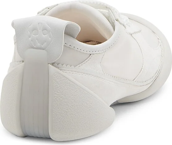 Women's Leather Low-Top Split Sole Sneakers - Ice White - Size 6 - Image 3