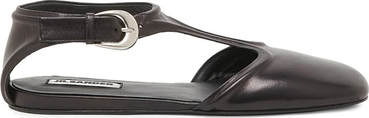Women's Leather Mary Janes - Black - Size 6