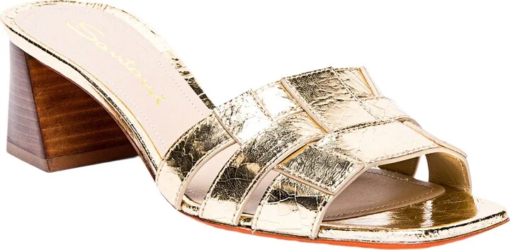 Women's leather mid-heel Beyond sandal - Image 3