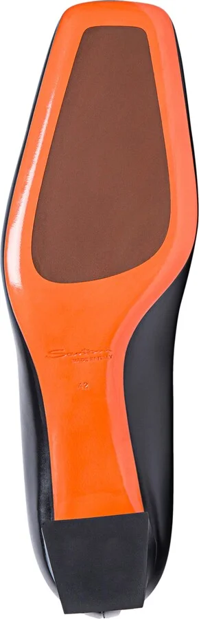Women's leather mid-heel pump - Image 5