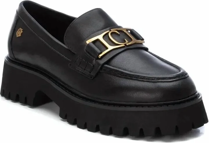 Women's Leather Moccasins In Black