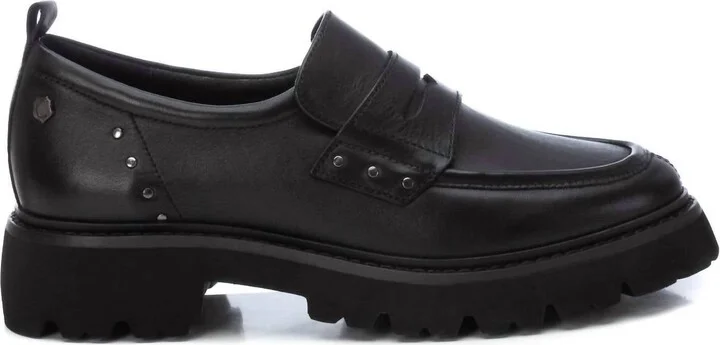 Women's Leather Moccasins In Black