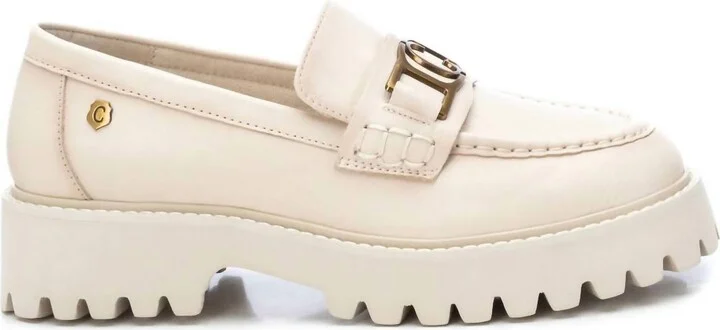 Women's Leather Moccasins In Ice