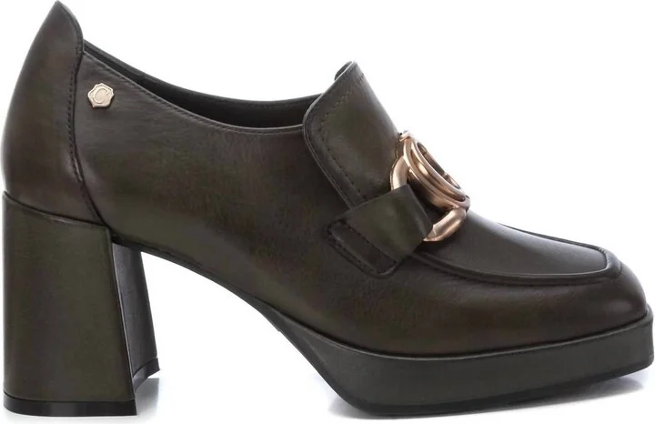 Women's Leather Moccasins In Kakhi