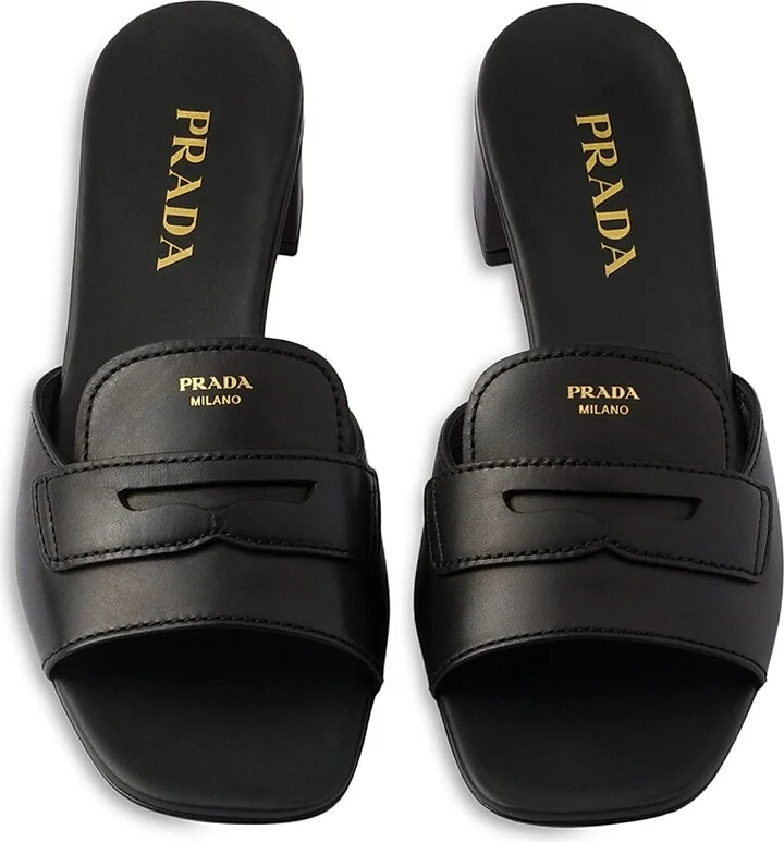 Women's Leather Mules - Black - Size 5 - Image 2