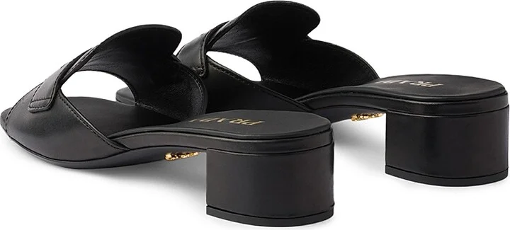 Women's Leather Mules - Black - Size 5 - Image 3