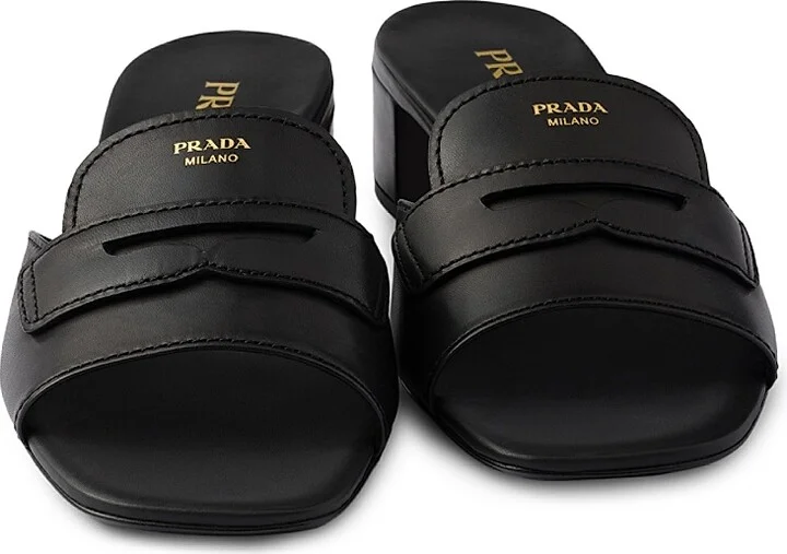 Women's Leather Mules - Black - Size 5 - Image 4