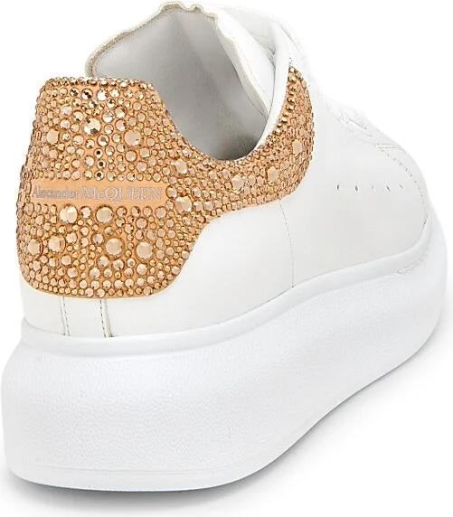 Women's Leather Oversized Low-Top Sneakers - White Pink - Size 6 - Image 7