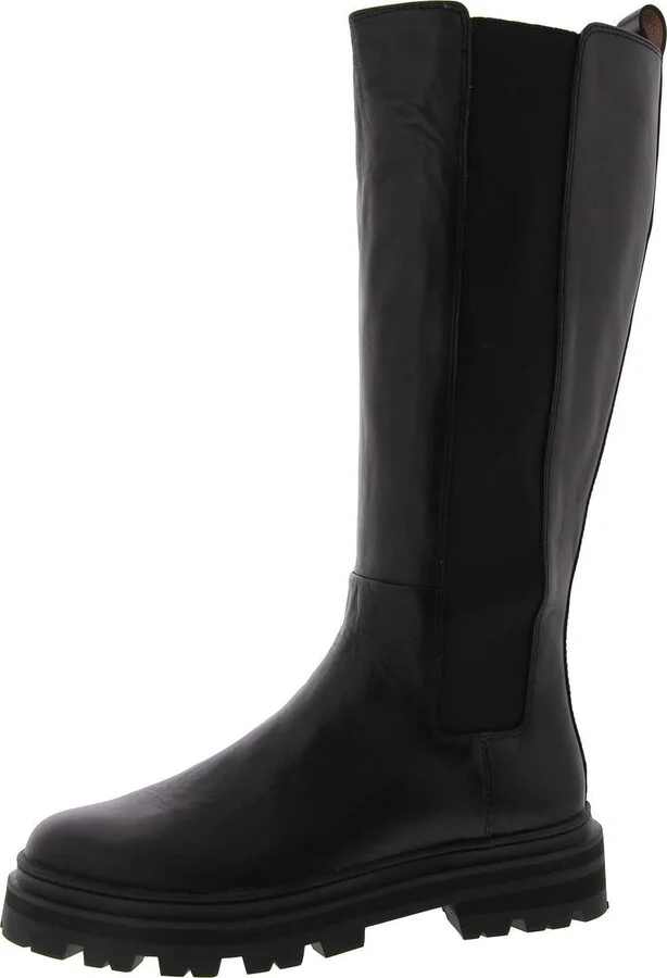 Womens Leather Padded Insole Knee-High Boots