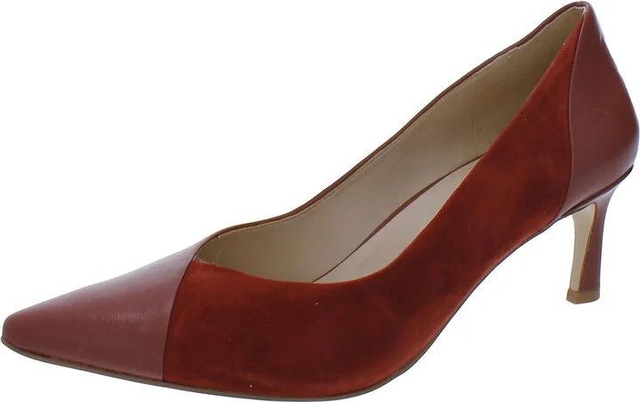 Womens Leather Pointed Toe Pumps