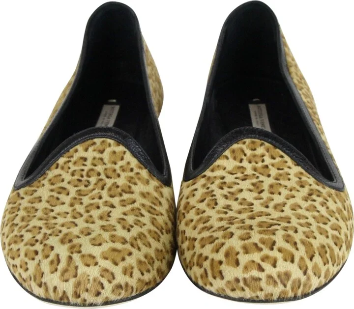 Women's Leather / Pony Hair Cheetah Print Flats (36.5 EU / 6.5 US) - Image 3