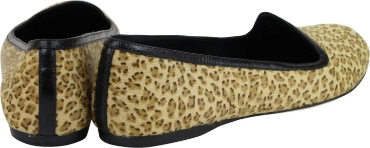 Women's Leather / Pony Hair Cheetah Print Flats (36.5 EU / 6.5 US) - Image 5